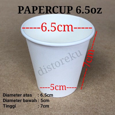 50pcs Gelas Kertas PUTIH Foam Paper Cup 6.5oz POLOS Hot Coffe Kopi Teh Panas TANPA TUTUP