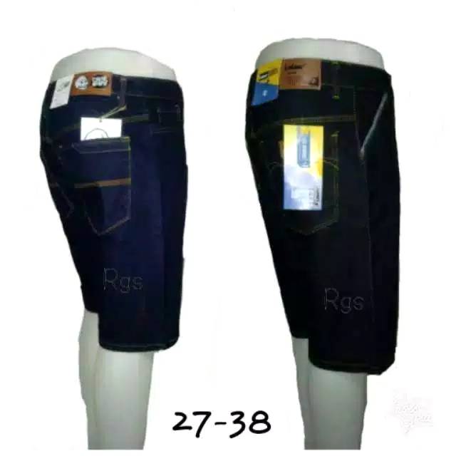Celana Jeans Pendek Garmen Biru Dongker (Navy) (Hitam) Pria (Loiser)