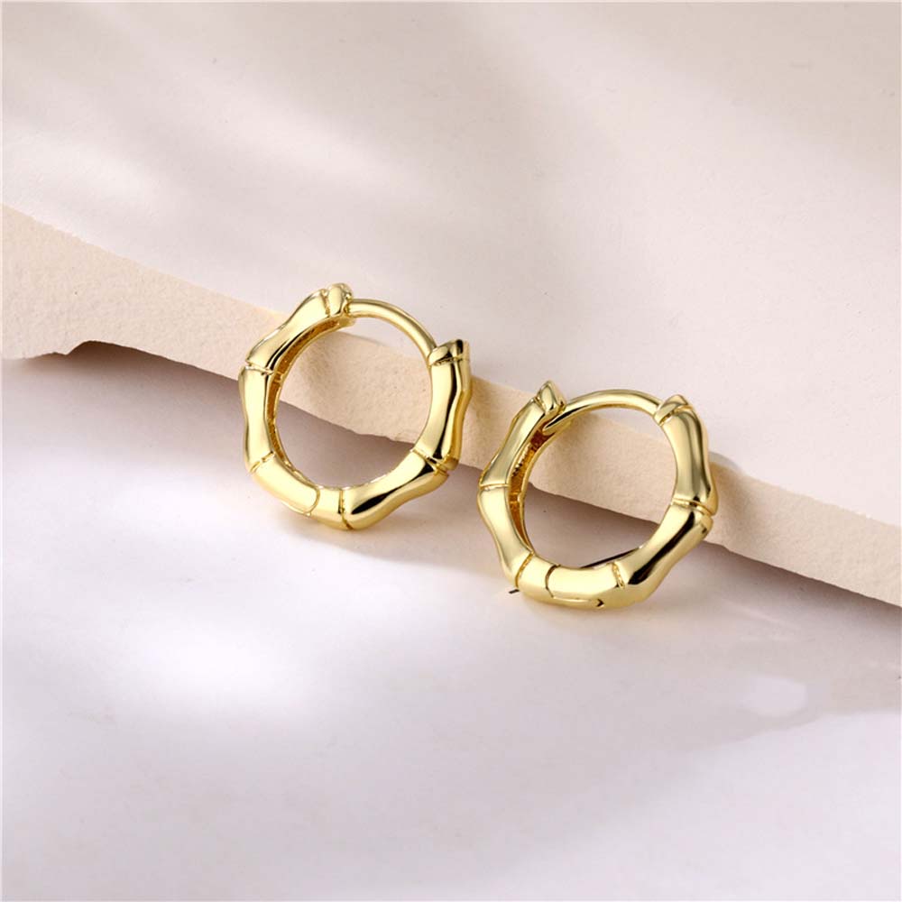 Anting Hoop Stud Bentuk Tanduk Warna-Warni Untuk Wanita