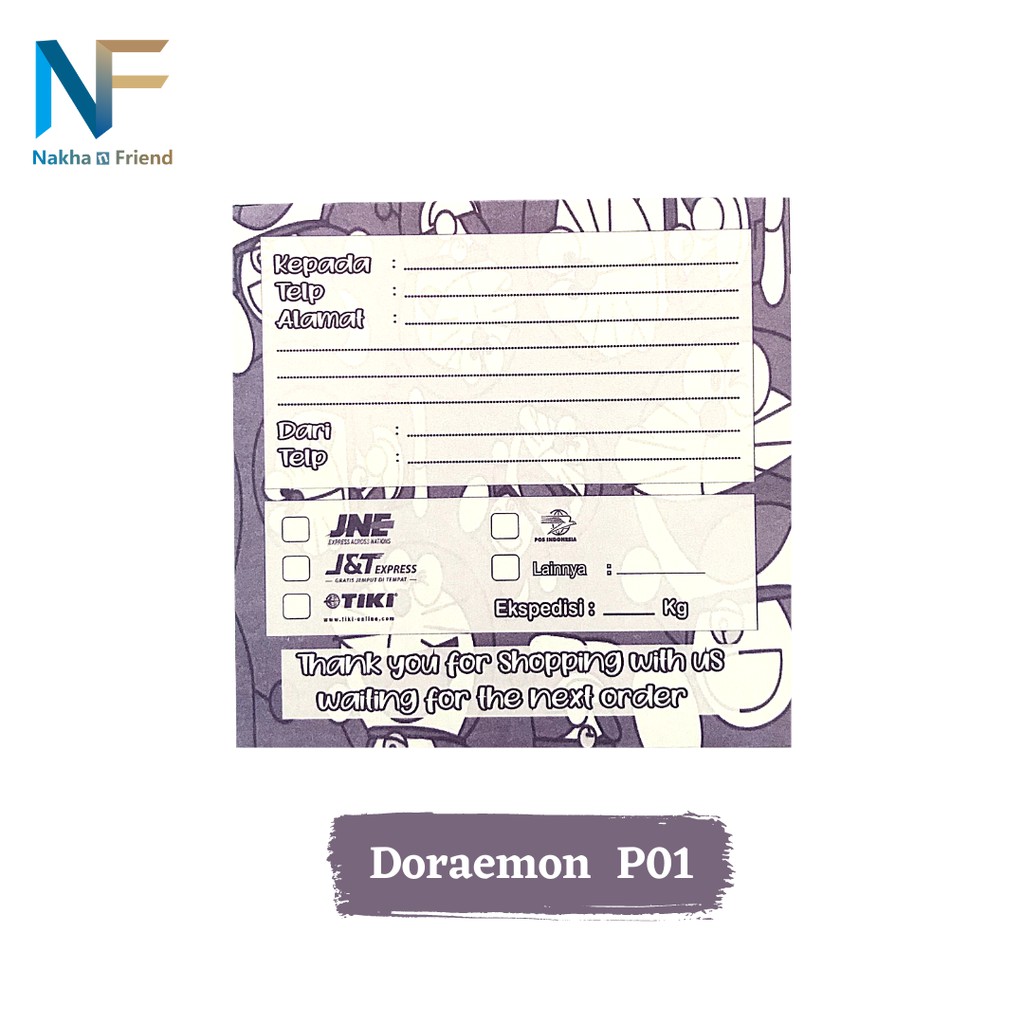 

Label Pengiriman Online Shop Doraemon 100Lembar
