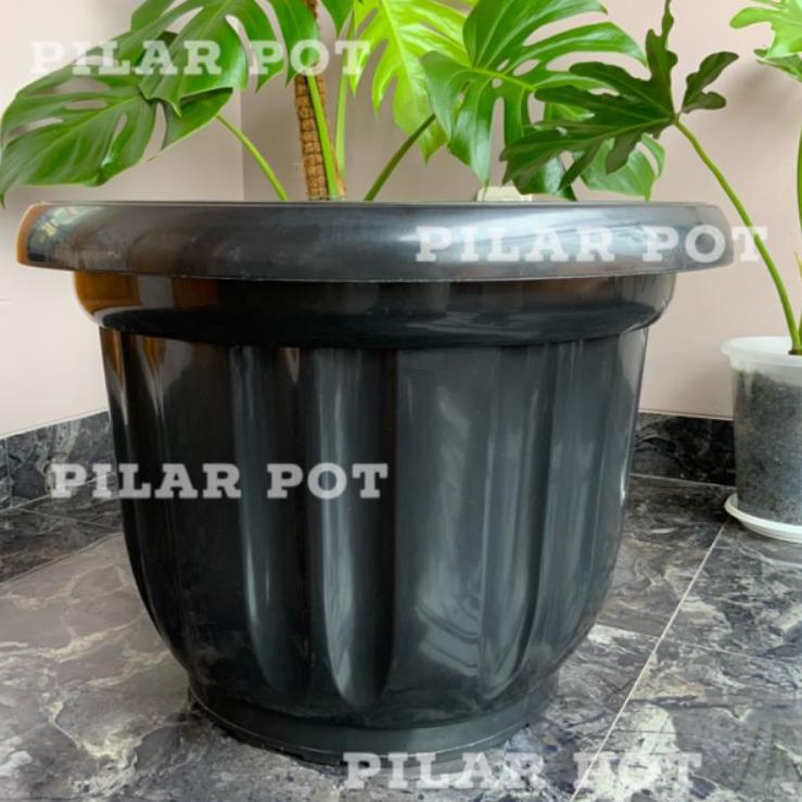 Garansi Order pot bunga tanaman plastik hitam 50cm - besar