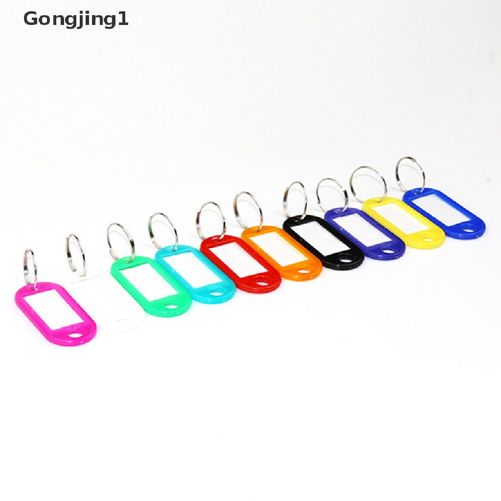 Gongjing1 30pcs Gantungan Kunci Tag Label Identitas Angka Hotel Multi Warna