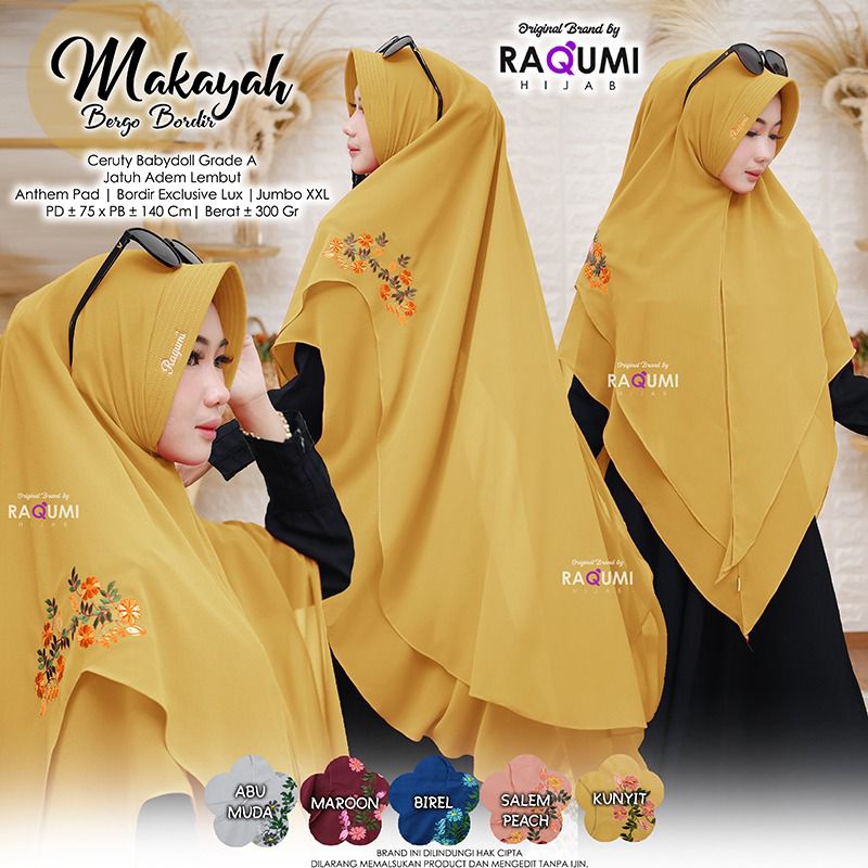 Makayah Bergo Bordir Original Raqumi Hijab