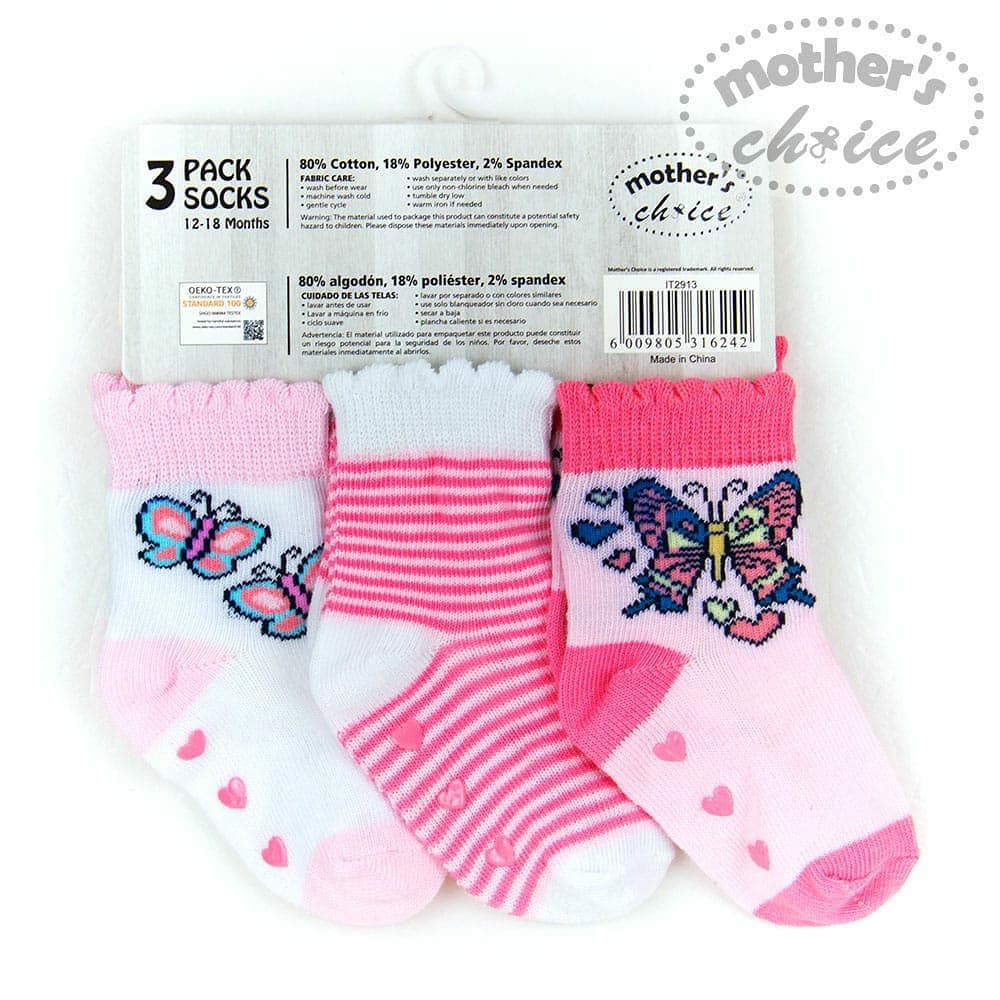 MOTHER'S CHOICE 3pcs socks kaos kaki anak