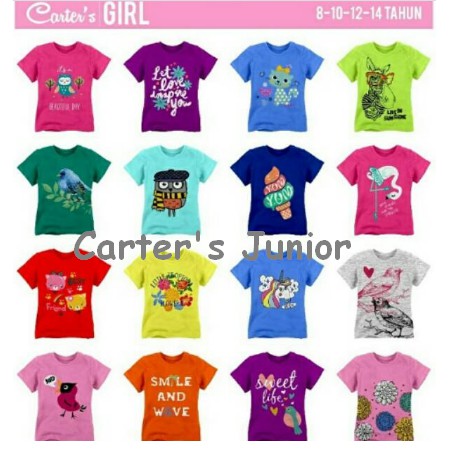 Kaos Oblong Harian Anak Girl Usia 2-10 Tahun