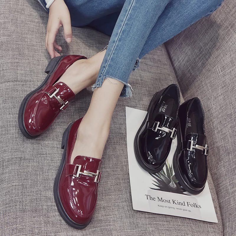 SEPATU WANITA OXFORD / SEPATU DOCMART LOAFERS PREMIUM 002