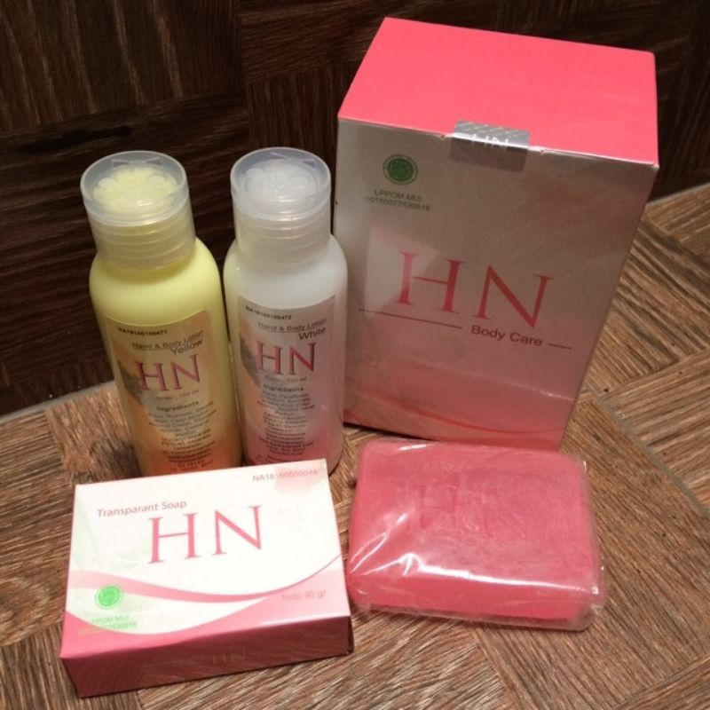 PAKET PEMUTIH BADAN BODY LOTION HN 4IN1 AMPUH BPOM