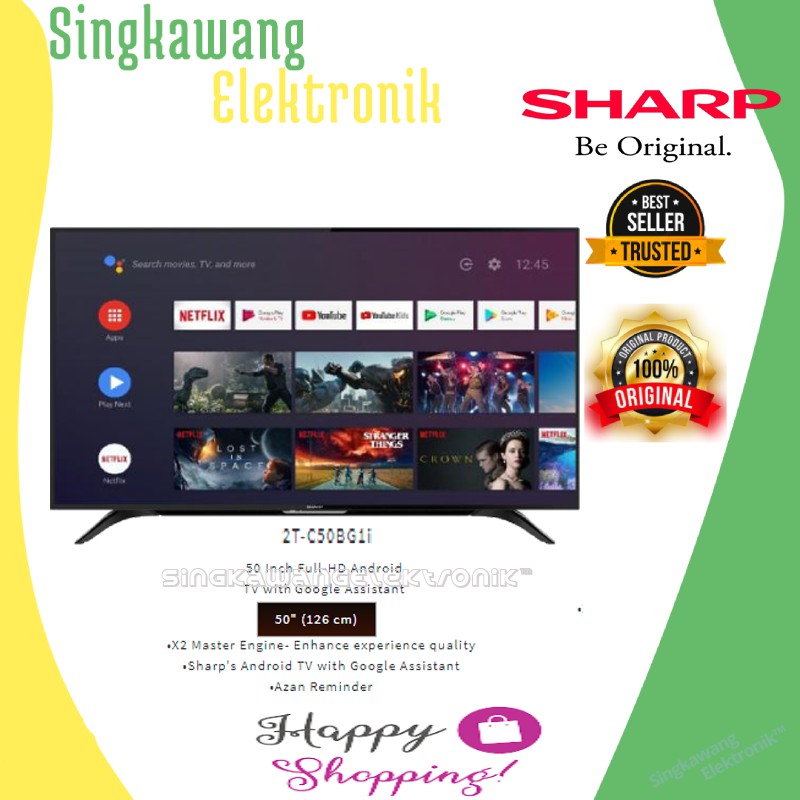 TV ANDROID SHARP 50 INCH 2T-C50BG1i FULL HD
