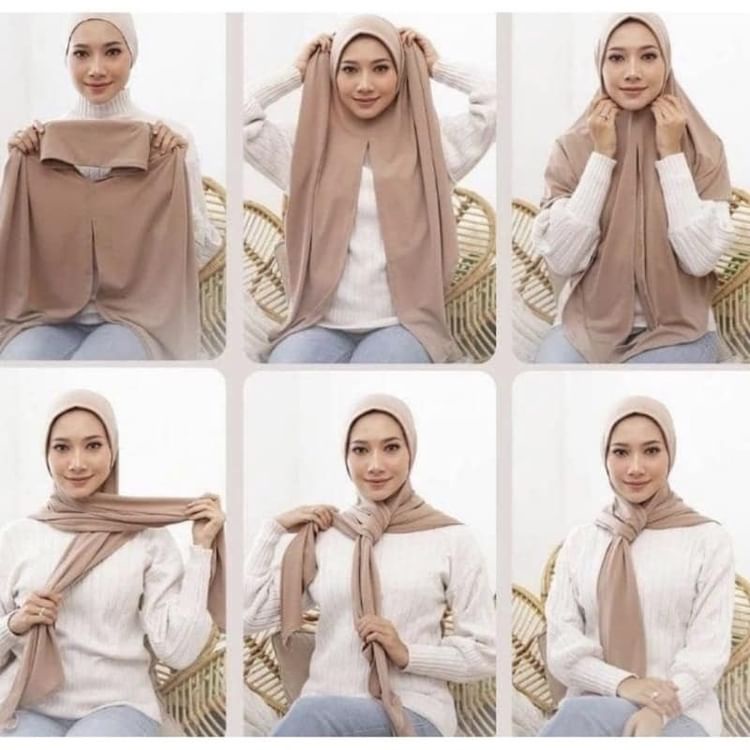 HIJAB SEGITIGA INSTAN JERSEY / JILBAB PREMIUM / KERUDUNG SEGITIGA