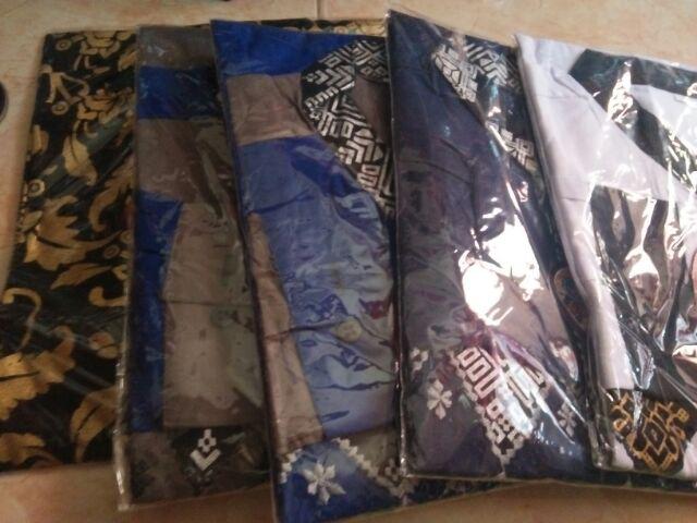 Bswart Batik Hrb026 Kenongo Hem Pendek Padi Pekalongan M L Xl Batik Pria Murah Modern Grosir Batik