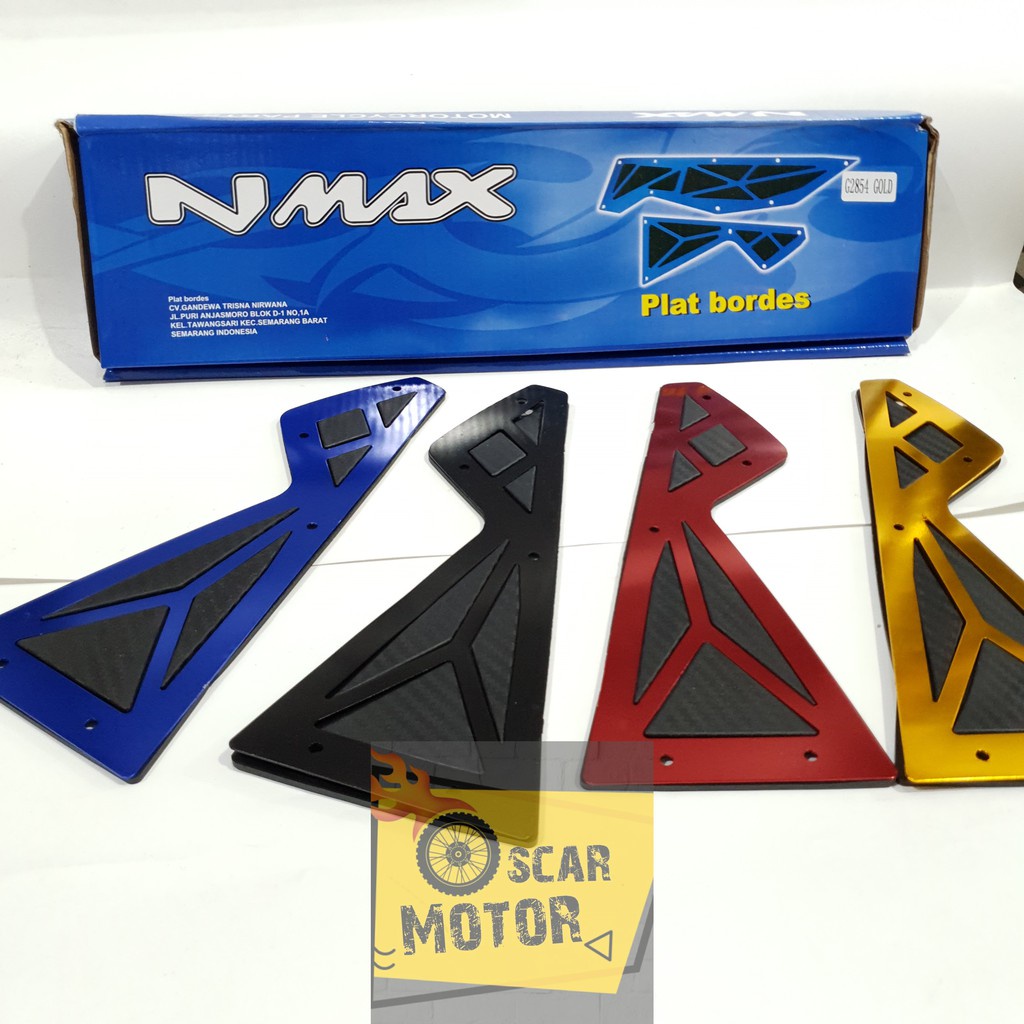 PLAT BORDES NMAX G2854 KARBON CNC PIJAKAN ALAS KAKI CARBON YAMAHA NMAX KARPET MOTOR motor motor