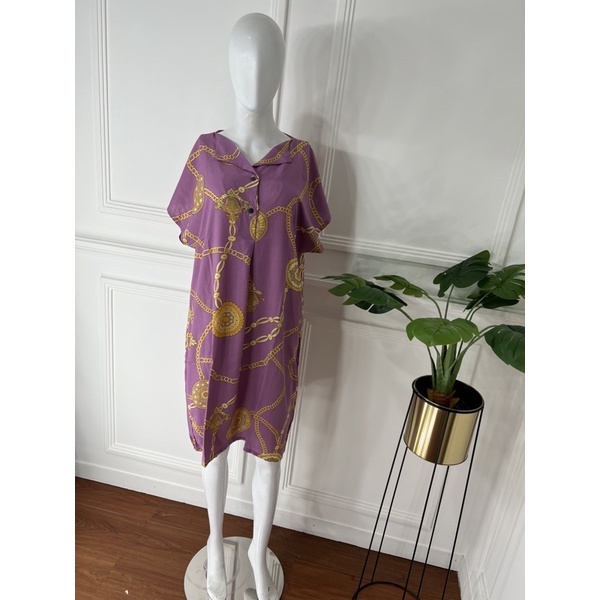DASTER PENDEK SEBETIS RAYON MOTIF KEKINIAN VIRAL DASTER DEWASA PAKAIAN WANITA KEKINIAN LUCU-gen purple