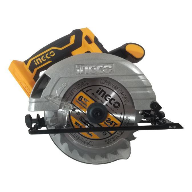 CIRCULAR SAW CORDLESS 6&quot; / GERGAJI SERKEL SIRKEL BATERAI 20V PACK 4.0AH &amp; RAPID CHARGER 4.0 INGCO CSLI1651 GERGAJI POTONG KAYU BELAH KAYU
