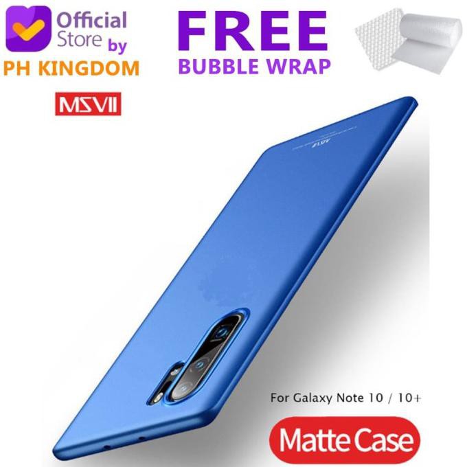 Murah Lebay! Msvii Samsung Note 10 / Note 10 Plus - Luxury Ultra Slim Matte Case - Hitam, Note 10