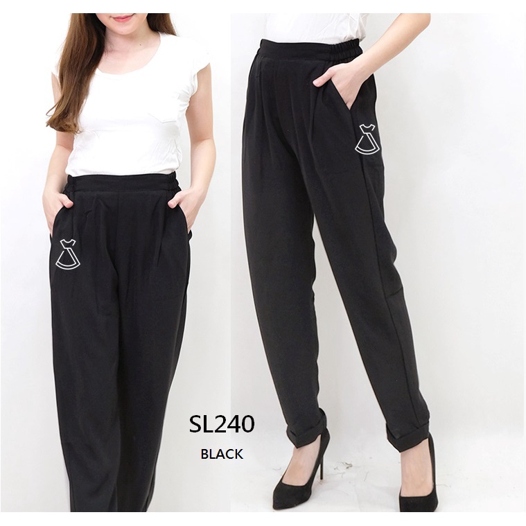 SL240 - Celana Panjang Polyester Long Pants Casual