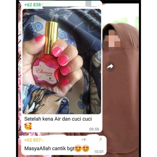 Kutek Halal Wudhu Cat Elhaura Kuku Muslim Kuteks Henna Hena Halal Muslimah untuk Sholat Naura Nail Hena