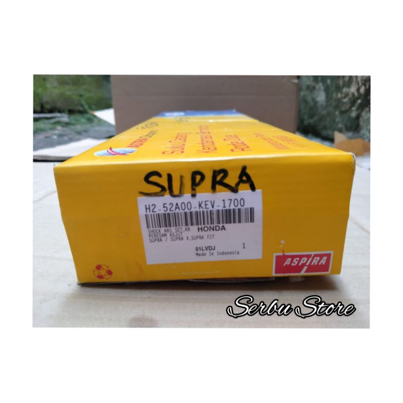 Shock Belakang Honda Supra Warna Crome merek Aspira