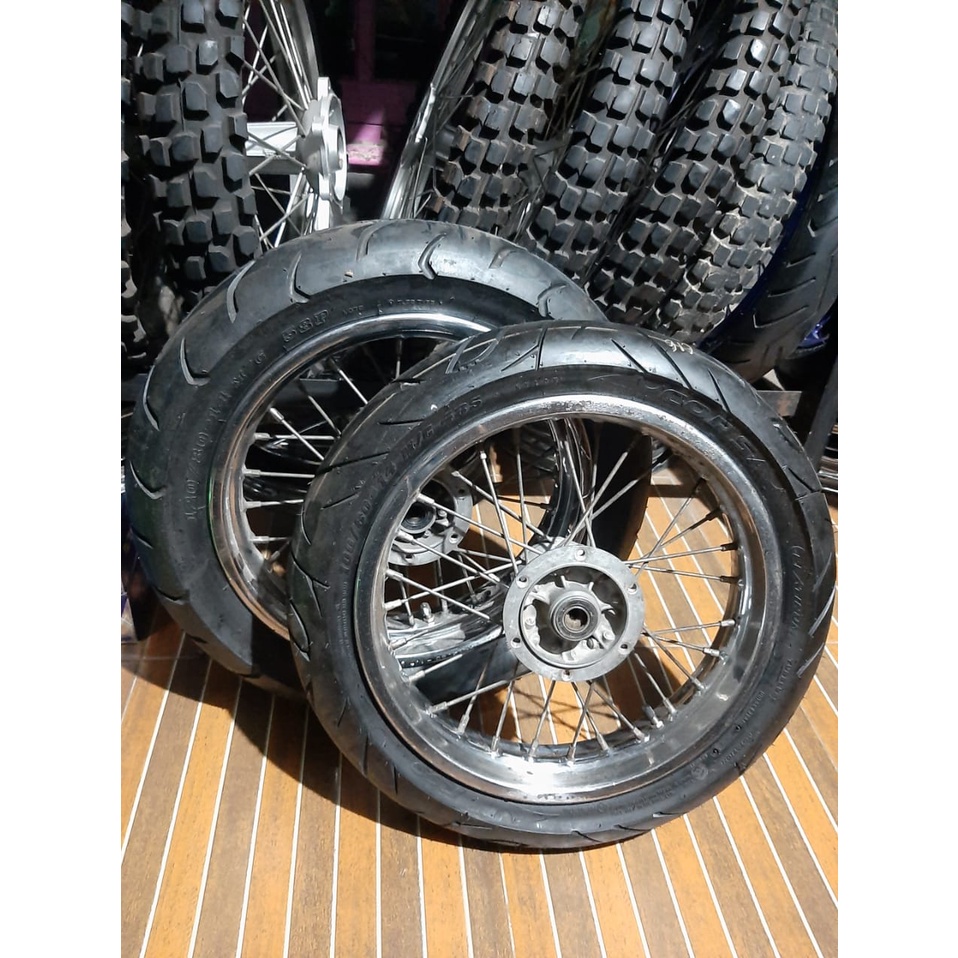 Ban set velg set ori klx dtracker old ring 14