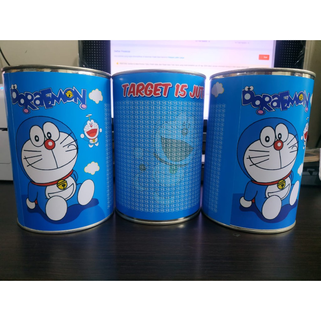 Celengan Target 15 jt nominal  / TABUNGAN TARGET 20 JUTA KARAKTER DORAEMON BUKA TUTUP