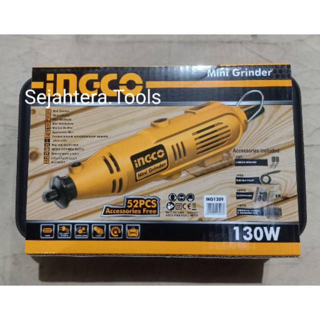 Mini grinder die gerinda tangan mini grinda 130Watt ingco MG1309