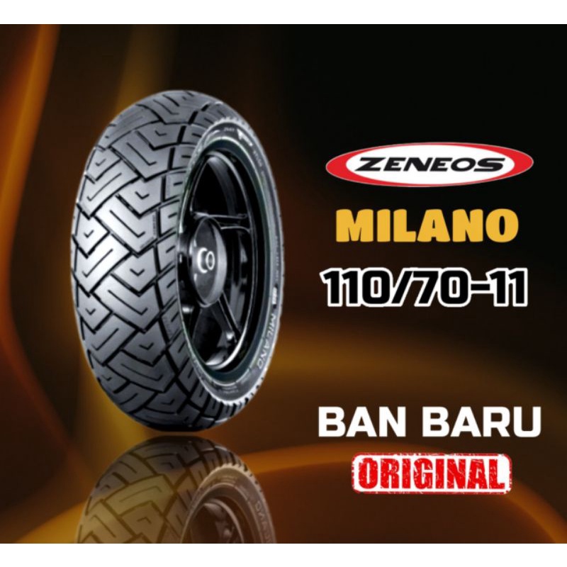 BAN TUBLES VESPA ZENEOS MILANO 110/70 RING 11 ,BAN BARU, 100% ORIGINAL