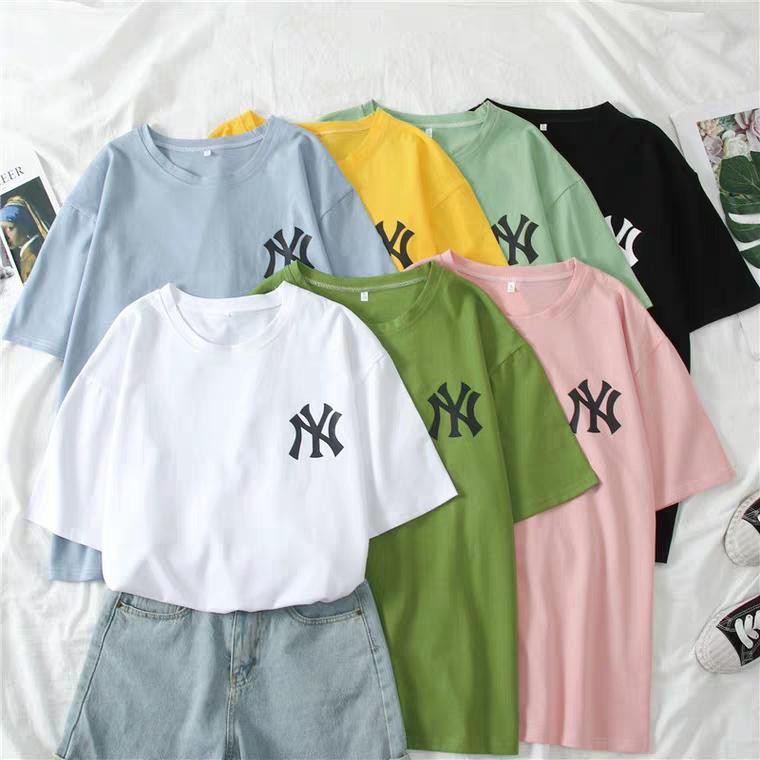 Oversize Tee Tshirt Model Longgar Untuk Wanita Motif Tulisan N Depan Belakang