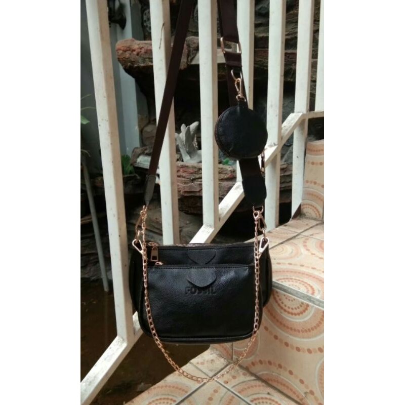 RULLY68_100%REALPIC Tas Selempang Wanita 3in1 FOSSII /TAS IMPORT /bisa bayar di tempat COD