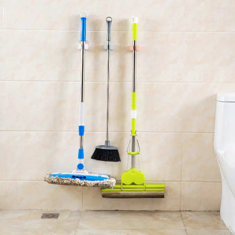 Gantungan Sapu Pel Di Dinding / Mop Holder Multifungsi