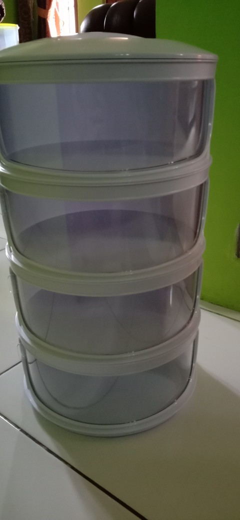 Penutup Makanan Hangat Anti Debu Tudung Saji Susun 4 Tingkat/food Storage Food Cover Tutup Sayur Jmt
