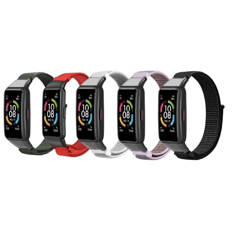 Saiia Strap Nylon for Huawei Band 7 and Band 6 Honor Band 6 and band 7 Nylon strap Tali Pengganti Untuk Huaweii Band 6 Model Klip Besi