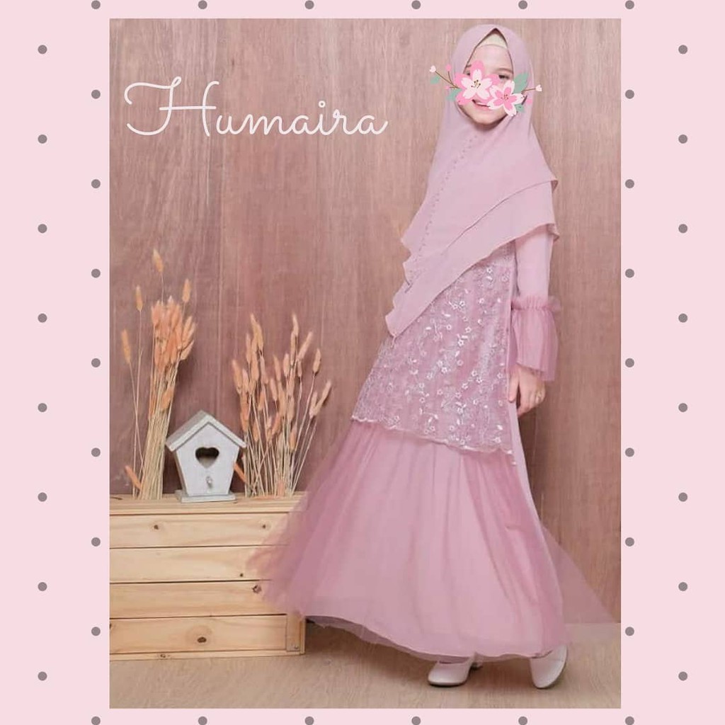 HUMAIRA SYARI KIDS CB Gamis Syari Anak  Terbaru Gamis Anak Remaja Baju Anak Umur 10-12 Tahun