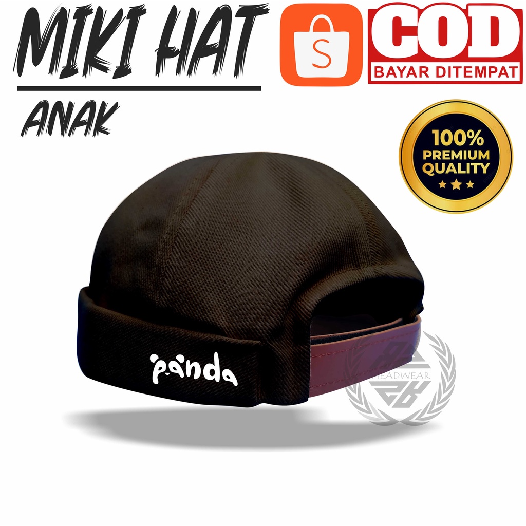 Topi Peci Anak (Uas) Mikihat Anak Logo Kaligrafi Muslim Kwalitas Import