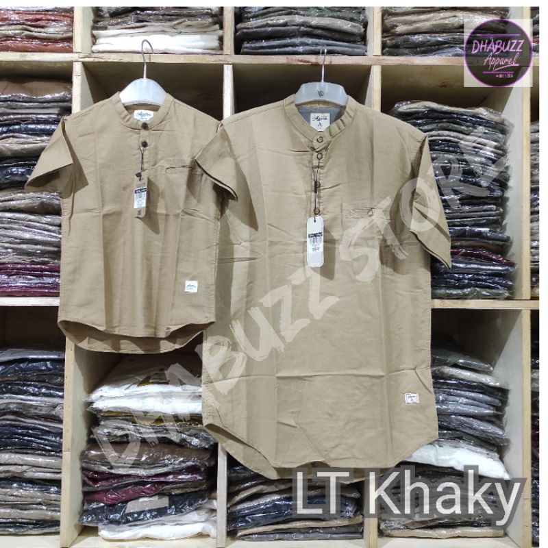 BAJU KURTA KEMEJA KOKO KEMKO PASANGAN COUPLE ANAK AYAH KATUN ORIGINAL TERBARU LENGAN PENDEK AGERA 2