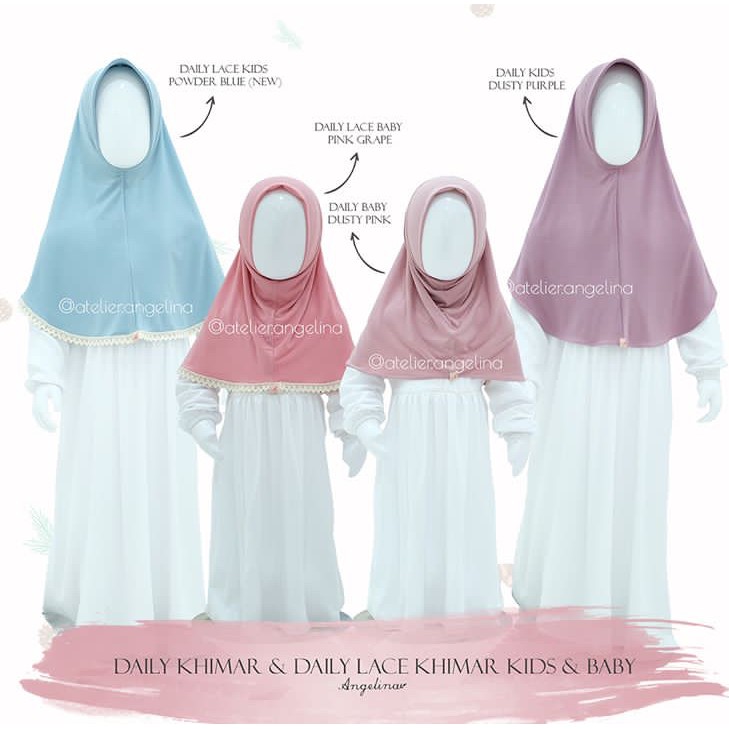 Daily Khimar Kids (DKK) Khimar Anak Atelier Angelina