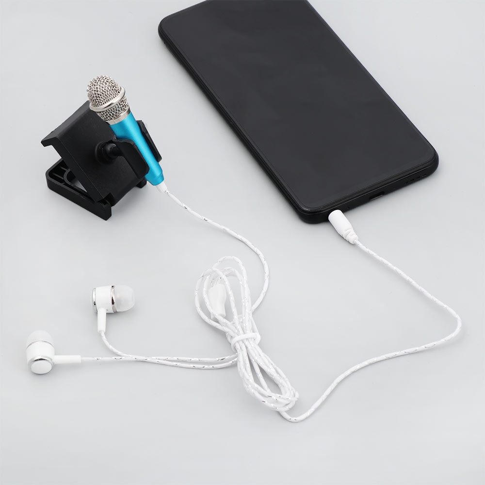 New Mini Microphone Notebook Stereo Speaker Portable Singing Cell Phone 3.5mm With  Headphone