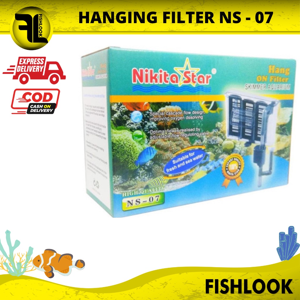 NIKITA STAR NS07 NS 07 SLIM hanging hang on filter gantung aquarium