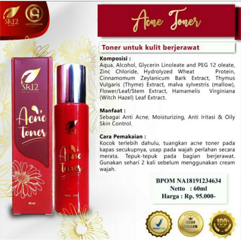 ACNE SERUM SR12 / SERUM WAJAH / SERUM  JERAWAT / OBAT JERAWAT / SERUM WAJAH / SERUM HERBAL