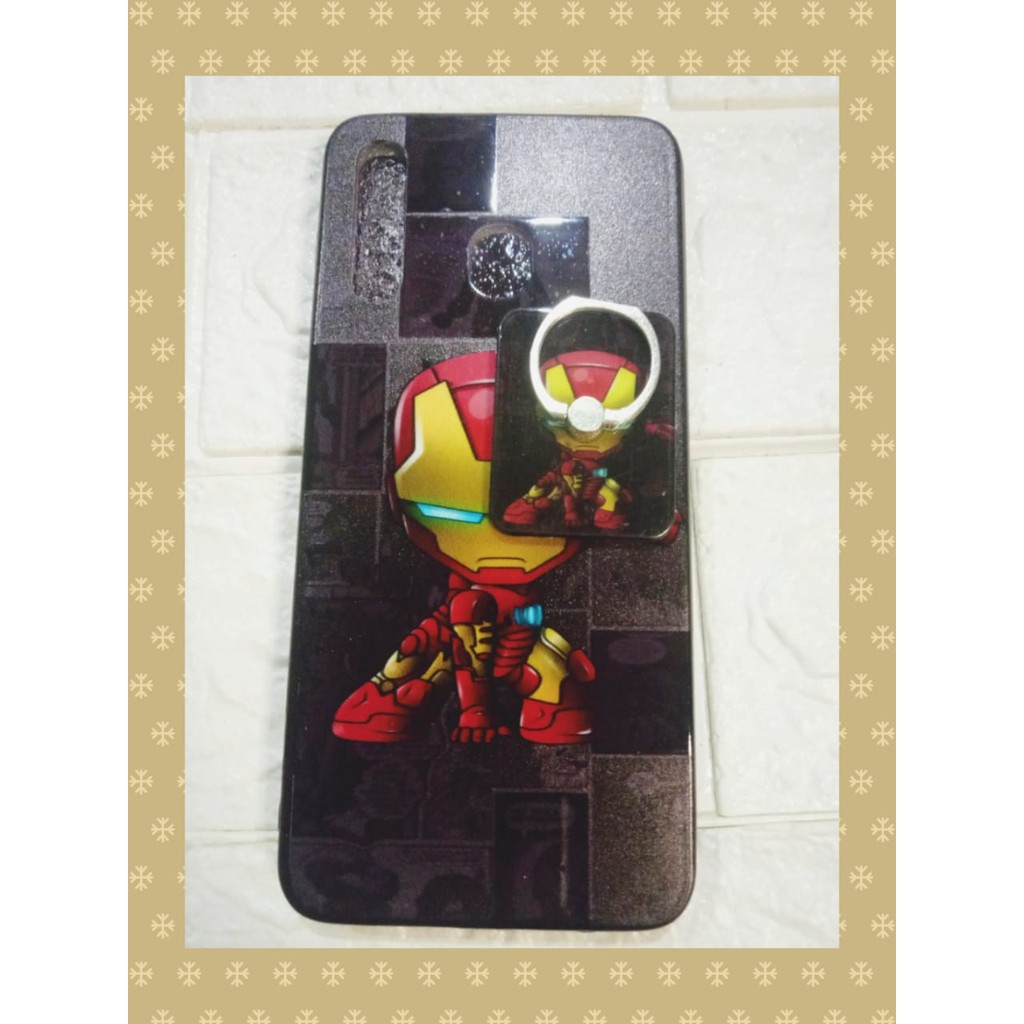 CASE iring SMSUNG GALAXI A30 MOTIF ROBOT SEPIDERMAN IRON MAN THOR