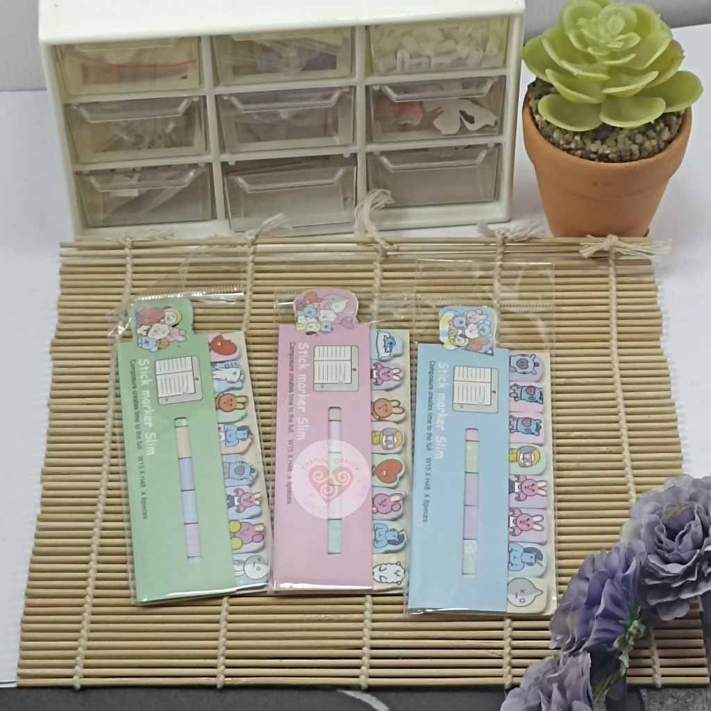 

Sticky Notes KPOP BTS BT21 | Memo | Stick Marker | Index | Pembatas Buku | Sticky Note