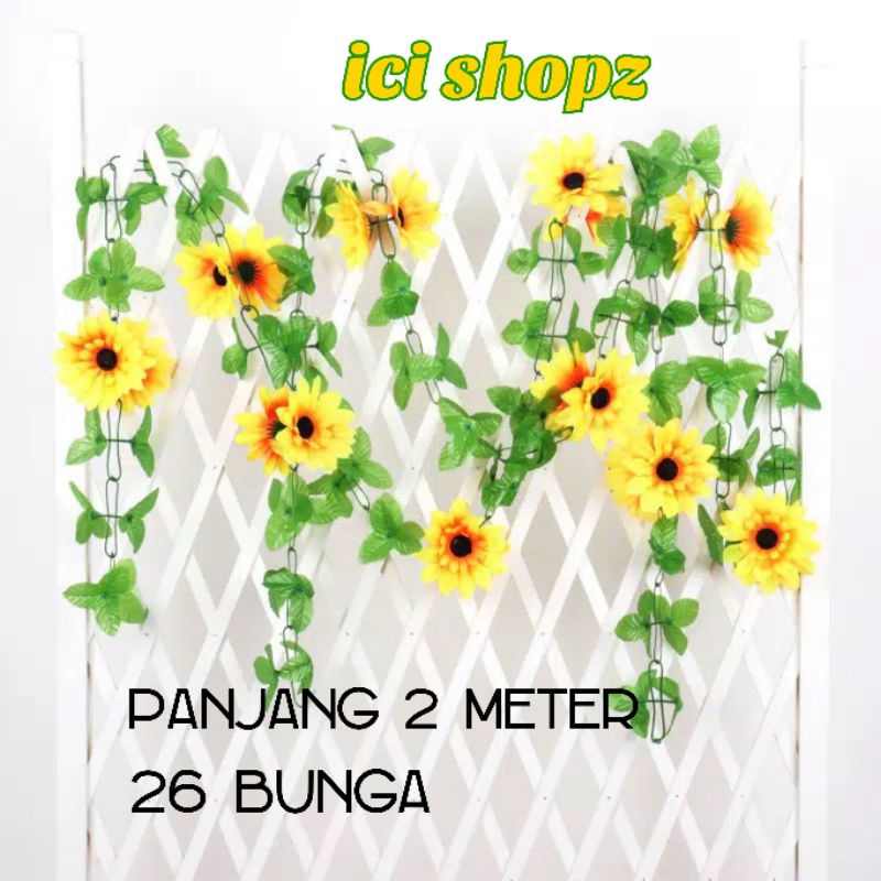 Bunga Matahari Rambat 72 & 26 Bunga / Bunga Artificial-Matahati 26 bunga