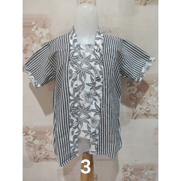 Batik Anak Atasan Kebaya Kutu (usia 7-9th)