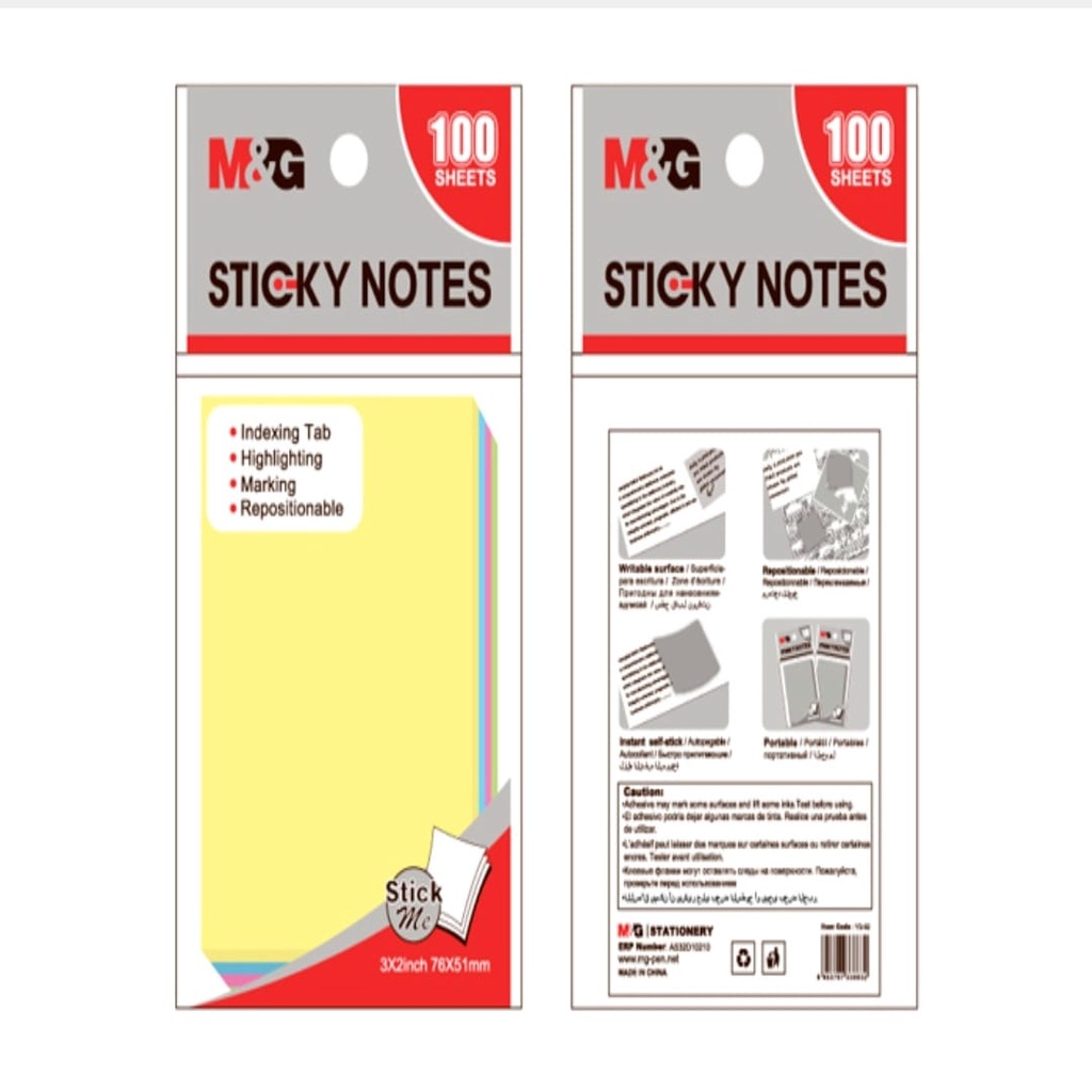 Memo Tempel / Neon Color Sticky Note  100Sheets - M&amp;G Ys-92