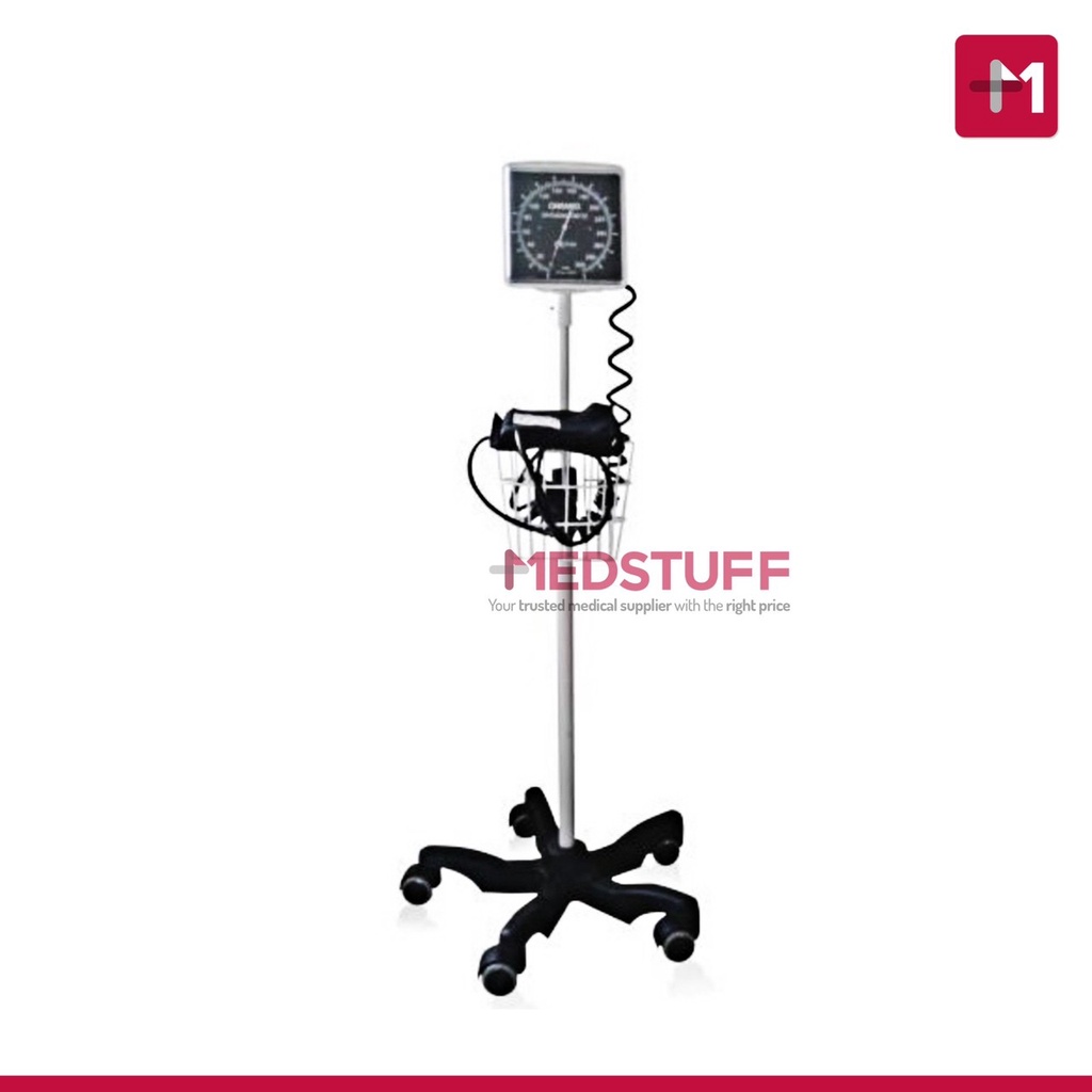 Tensimeter Aneroid Mobile Trolly Sphygmomanometer Tensi Stand Troli