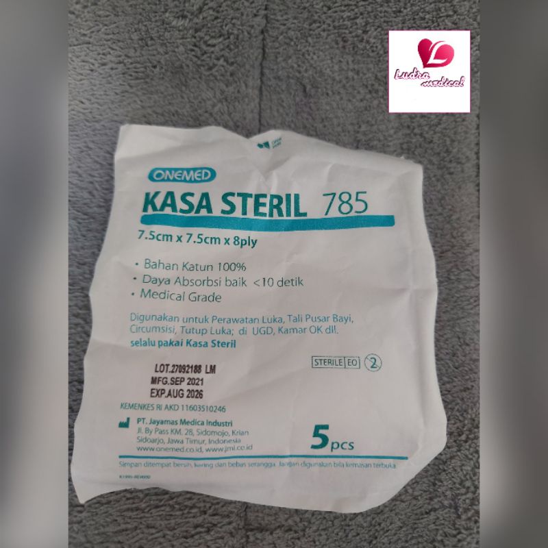 Kasa Steril Onemed 7,5cm x 7,5cm 8ply isi 5pcs
