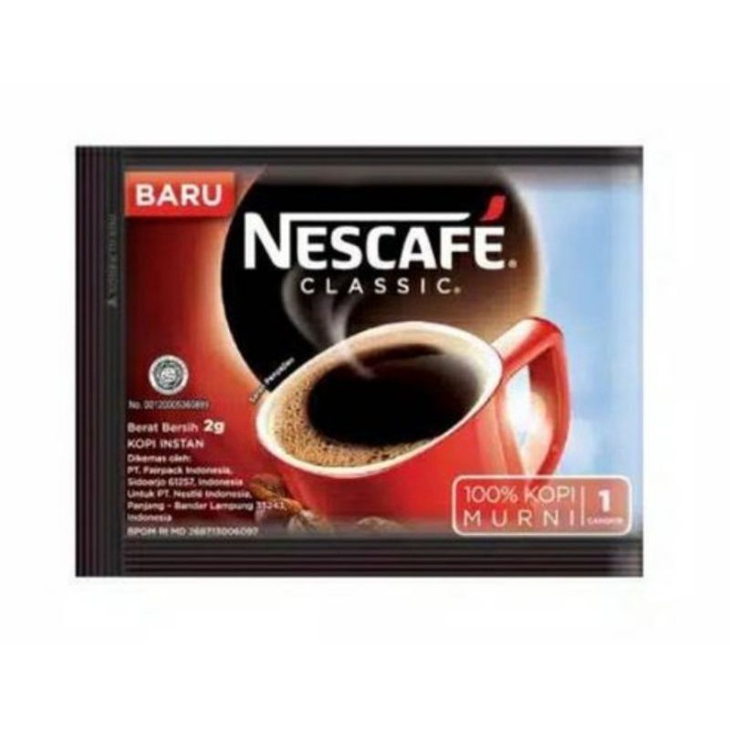 Kopi Nescafe Classic Sachet 2gr isi 10pcs (1 RENCENG ) Shopee Indonesia