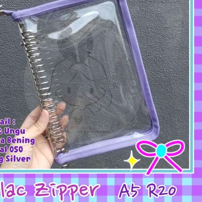 

TOP PRODUK ✼ LC A5 R20 Binder Resleting Zipper Binder File A5 Ring 20 Binder+