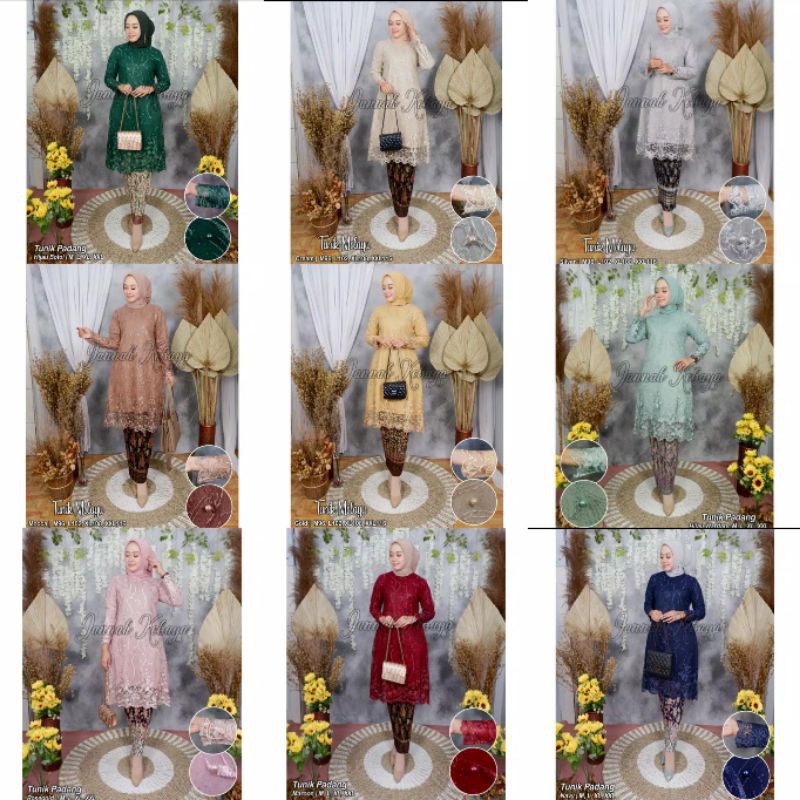 KEBAYA TUNIK TILLE BORDIR / KEBAYA KURUNG / KEBAYA BURKAT / KEBAYA WISUDA / KEBAYA MODERN / KEBAYA MALAYSIA / KEBAYA PEESTA / KEBAYA TUNIK BROKAT-Atasan saja