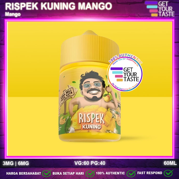 Liquid Rispek Kuning Mango 60ML by Elf Factory x Ananta Rispo