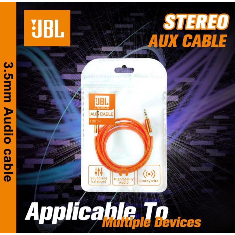 Audio Cable 3.5mm JBL Aux Audio Kabel Stereo Male To Male