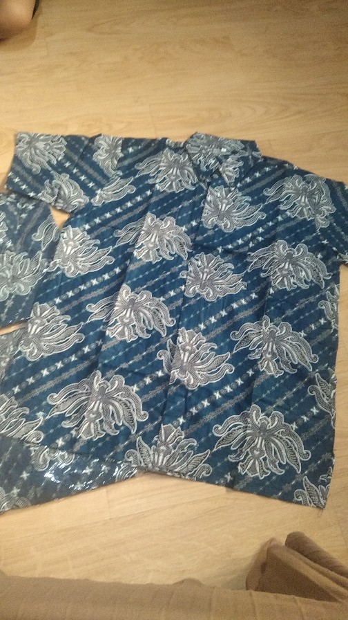 Bswart Batik Hrb026 Kenongo Hem Pendek Pisang Bali Navy Pekalongan
